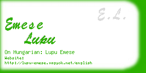 emese lupu business card